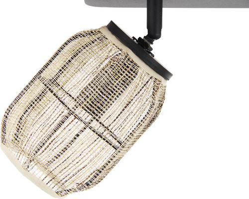 Deckenstrahler mit geflochtenem Lampenschirm