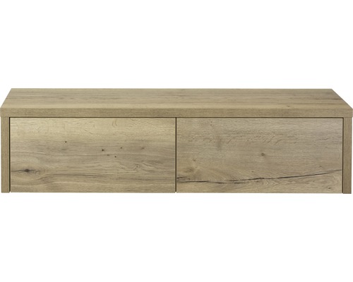 Waschtischunterschrank Sanox Bloxx BxHxT 140 x 35 cm x 45 cm Frontfarbe eiche natur holzdekor