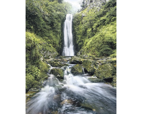 Fototapete Vlies SH015-VD2 Stefan Hefele Ed. 1 Glenevin Falls 2-tlg. 200 x 250 cm Wasserfall zwischen Felsen und Vegetation