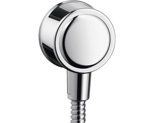 Wandanschlussbogen hansgrohe Fixfit Classic chrom mit Rückflußverhinderer 16884000 Brausekopf aus Metall mit Schlauchanschluss