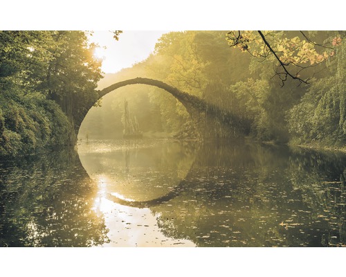 Fototapete Vlies SH037-VD4 Stefan Hefele Ed 1 Devil's Bridge 4-tlg. 400 x 250 cm Rakotzbrücke im Kromlauer Park mit Spiegelung im Rakotzsee