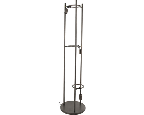 Stehlampe mit drei Lampen und Metallrahmen