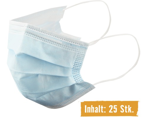 Mundschutzmaske mit Ohrschlaufen, Packung mit 25 Stück