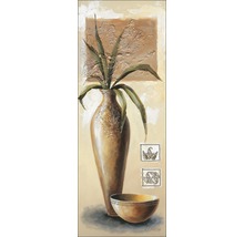 Gemälde mit Vase, Pflanze und Schale