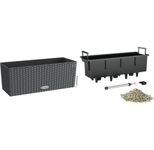 Blumenkasten Lechuza Balconera Cottage Kunststoff 50x19x19 cm granit inkl. Erdbewässerungssystem und Wasserstandsanzeiger