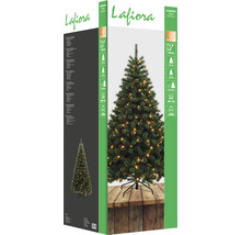 Verpackung eines Lafiora-Weihnachtsbaums mit Lichtern