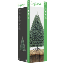 Verpackung eines künstlichen, blauen Weihnachtsbaums der Marke Lafiora