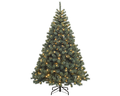 künstlicher Weihnachtsbaum Tannenbaum Lafiora Chamonix beleuchtet H 215 cm blau inkl. LED
