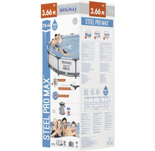 Verpackung eines Bestway Steel Pro Max Pools mit 3,66 Metern Durchmesser