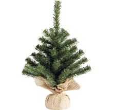 Künstlicher Tannenbaum mit Jutebasis