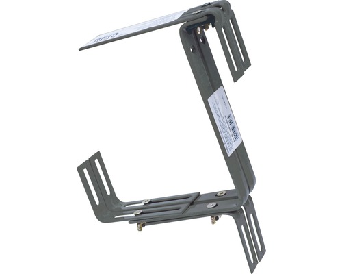 Blumenkastenhalter geli Typ C 3-fach verstellbar für Geländer anthrazit Dachrinnenhalter aus Metall, verstellbar für Dachrinnenmontage