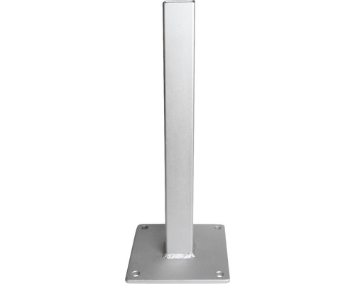 Aufschraubkonsole GroJa GJ 45 für 10 x 10 cm Flex Pfosten Metallpfosten mit quadratischer Grundplatte zur Befestigung