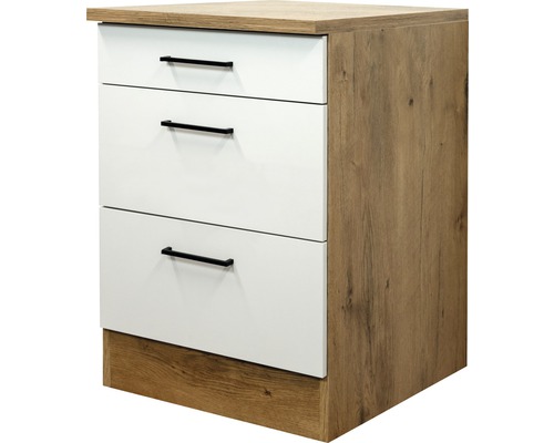 Flex Well Auszugunterschrank Vintea BxTxH 60 x 60 x 85 cm magnolienweiss matt zerlegt