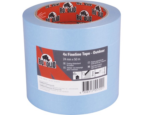 ROXOLID Profipack Fineline Tape Außen 24 mm x 50 m 4 Stück