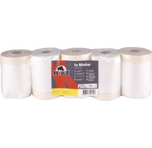 Fünf Rollen Roxolid Masker Abdeckfolie mit Kreppband, 55 cm x 33 m
