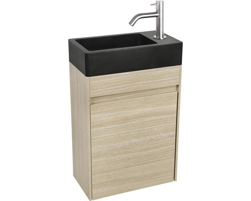 Waschtisch mit Unterschrank, Armatur und einem Becken