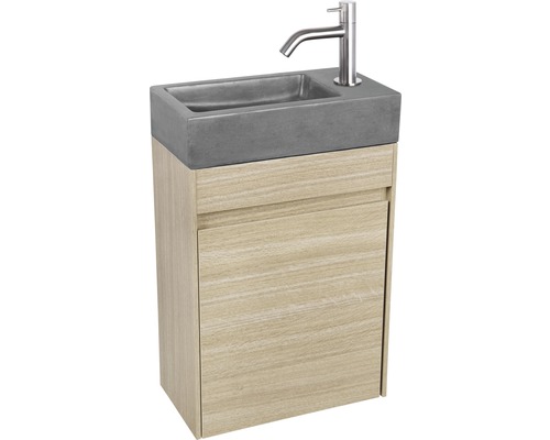 Waschtischkombination mit Betonwaschbecken und Unterschrank
