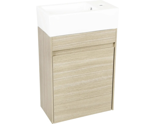 Waschtischunterschrank mit Waschbecken und Tür