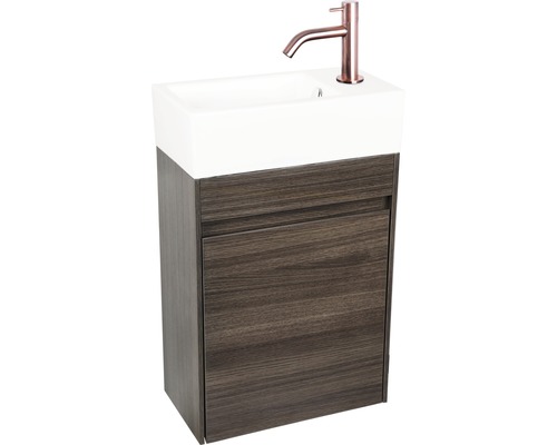 Waschbeckenunterschrank mit Waschbecken und Armatur