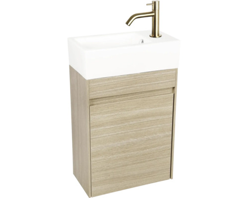 Waschtisch mit Unterschrank, Waschbecken und Armatur