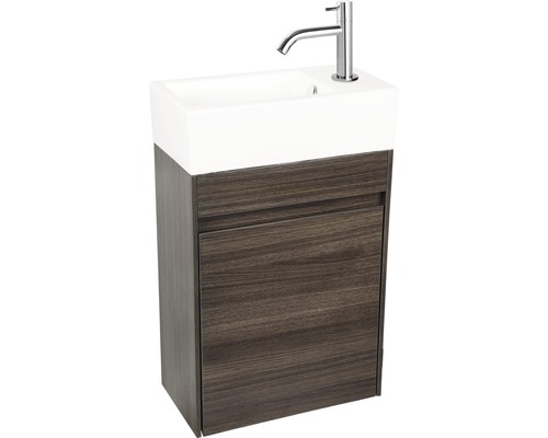 Waschbeckenunterschrank mit Waschbecken und Armatur