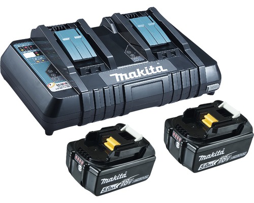 Starter Set Makita DC18RD Power Source Kit Li 18V, 2x 5,0 | HORNBACH