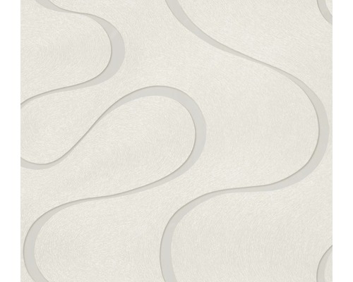 Vliestapete 53339 Colani VISIONS abstrakt creme silber Tapete mit wellenförmigem Muster