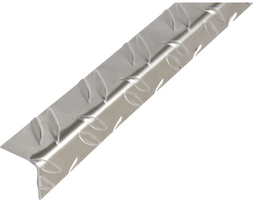 Winkelprofil Alu Riffelblech 23,5x23,5x1,5 mm, 1 m Winkelprofil aus Metall mit Riffelblechmuster
