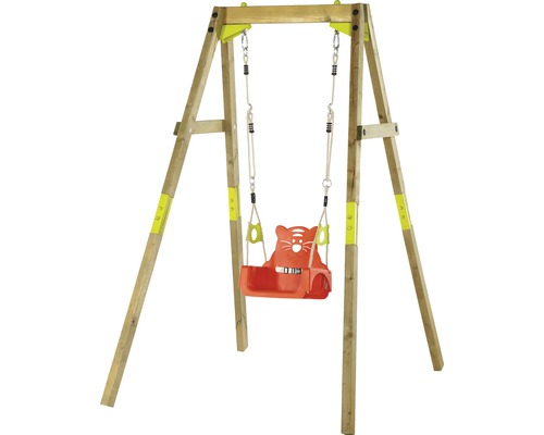 Kinderschaukel mit Holzrahmen und Tiersitz
