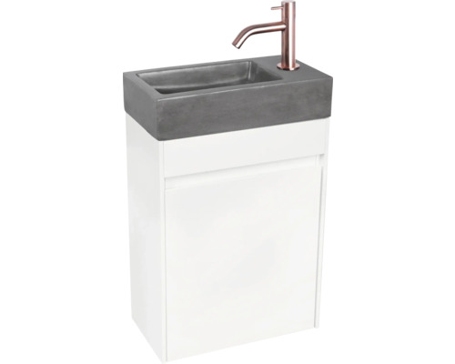 Waschtischkombination mit Betonwaschbecken und Armatur