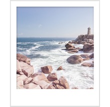 Dekoratives Bild mit Leuchtturm, Felsen und Meer
