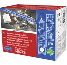Konst Smide Lichterkette mit LED, Batteriebetrieb, Multifunktion und Timer, 6 Stunden