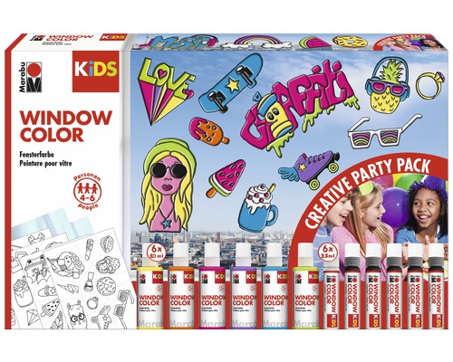 Marabu KiDS Window Color Party Pack