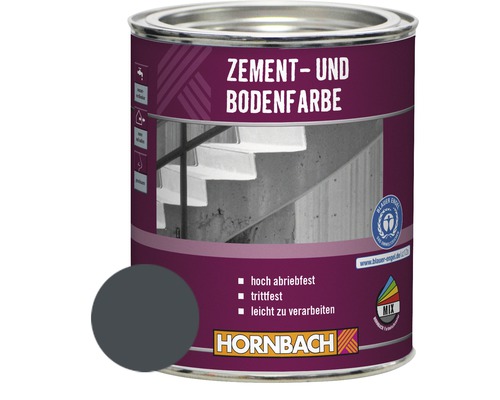 HORNBACH Zementfarbe Bodenfarbe RAL7024 graphitgrau 750 ml Zement- und Bodenfarbe in Dose mit Farbmuster