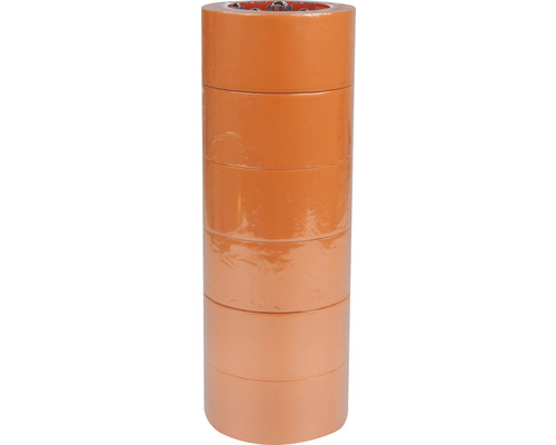 Sechs Rollen Malerkreppband gestapelt