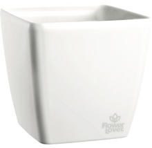 Vierckiger Pflanztopf mit Flower Lover Logo