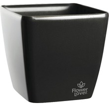 Vierckiger Pflanztopf mit Flower Lover Logo