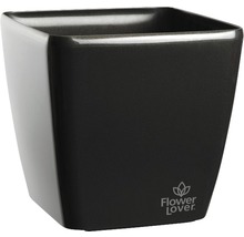 Quadratischer Pflanztopf mit Flower Lover Logo