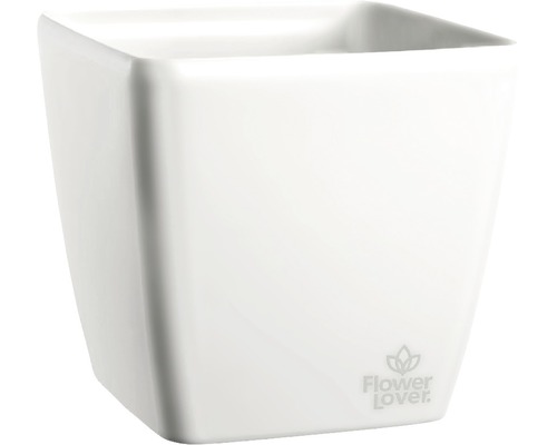 Quadratischer Blumentopf aus Keramik