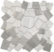 Bruchmosaik polygonal grau 30,5x30,5 cm-thumb-0