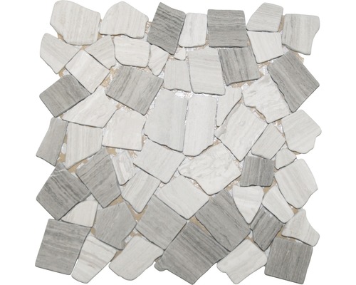 Bruchmosaik polygonal grau 30,5x30,5 cm-0