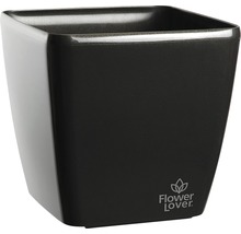 Quadratischer Pflanztopf mit Flower Lover Logo