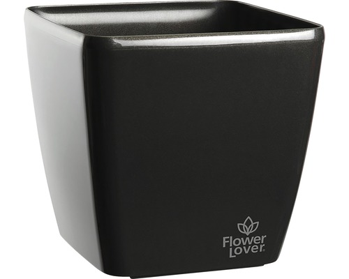 Quadratischer Pflanztopf mit Flower Lover Logo