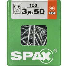 Spax Schrauben 3,5x50 Millimeter, Packung mit 100 Stück