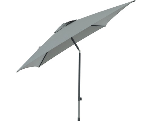 Grauer rechteckiger Sonnenschirm mit Mittelmast