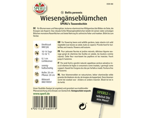 Samenpackung Wiesengänseblümchen der Marke Sperli