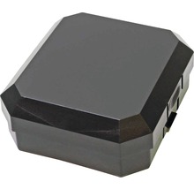 Schwarze Anschlussdose in quadratischer Form