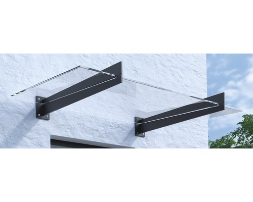 ARON Vordach Pultform Lyon VSG 150x107,5 cm anthrazit ohne Wandanschlussprofil ARON Vordach Pultform Lyon VSG 150x107,5 cm anthrazit ohne Wandanschlussprofil