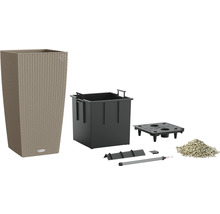 Pflanzvase Lechuza Cubico Cottage 40 Kunststoff H 75 cm sandbraun