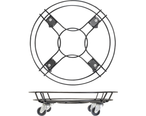 Pflanzenroller aus Metall mit Rollen